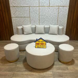 Sofa băng cong đôn bàn AQ (2m2)
