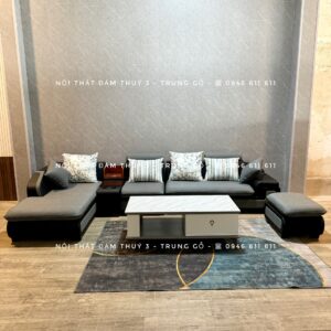 Sofa góc khung da nệm bố kệ nước AK (3m3)